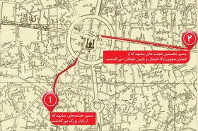 گذاری بر تاریخ قدیمی&zwnj;ترین مسیر&zwnj;هایی که هیئت&zwnj;های مذهبی طی می&zwnj;کردند تا خود را به حرم مطهر رضوی برسانند | گذر سوگ در صحن عتیق