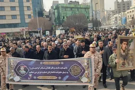 مراسم تشییع پیکر مادر شهید چراغچی در مشهد برگزار شد