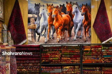 عکس‌هایی از بازار فرش مشهد