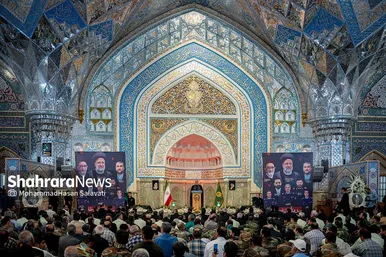 مراسم بزرگداشت هفتمین روز شهادت شهدای خدمت در حرم مطهر رضوی