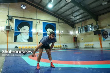 تمرین تیم ملی کشتی آزاد در مشهد