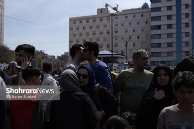 گزارش تصویری | حال و هوای خیابان‌های اطراف حرم مطهر رضوی در لحظه تحویل سال ۱۴۰۴