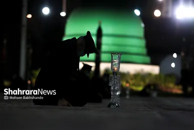 مراسم خطبه خوانی شب عاشورا در حرم مطهر رضوی‎‎‎‎