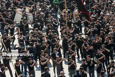 عزاداری شهادت امام رضا(ع) درخیابان های منتهی به حرم مطهر