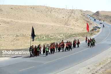 زائران پیاده حرم امام رضا (ع)