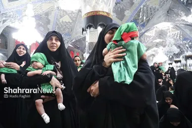 گزارش تصویری | مراسم شیرخوارگان حسینی در حرم امام‌رضا(ع)