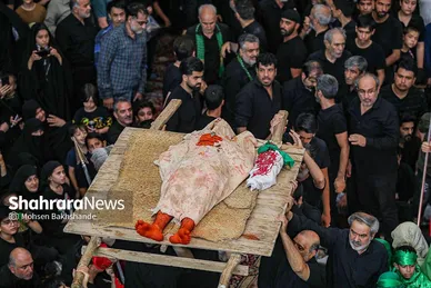 مراسم عزاداری روز دوازدهم محرم در حسینیه کرمانی‌های مشهد