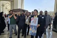 پیکر پدر شهید مدافع حرم مرتضی عطایی در مشهد تشییع شد