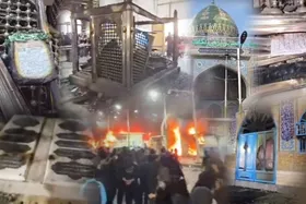 ویدئو | به آتش کشیدن حرم امامزاده سبزقبا دزفول توسط عناصر تروریستی