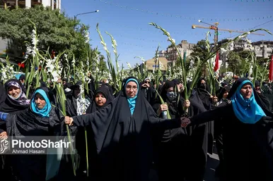 گلباران حرم مطهر رضوی در روز میلاد حضرت معصومه (س)