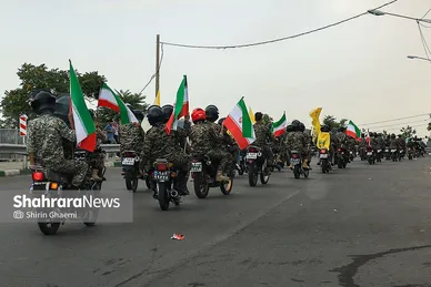 گزارش تصویری | رژه موتوری «جان‌فدا» در بلوار وکیل آباد مشهد برگزار شد