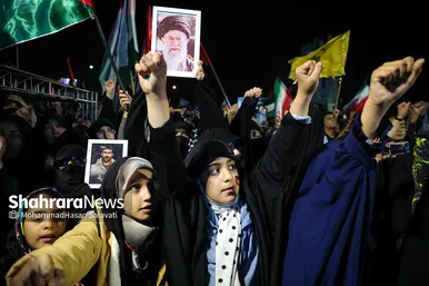 اجتماع مردمی «این المنتقم» در میدان فلسطین مشهد
