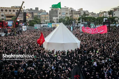 تصاویری از آئین خیمه سوزان عصر عاشورا در مشهد