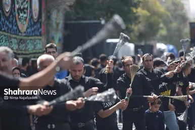 عزاداری شهادت امام رضا(ع) درخیابان های منتهی به حرم مطهر