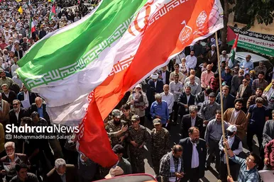 راهپیمایی انزجار مردم مشهد از جنایات رژیم صهیونیستی در لبنان و فلسطین