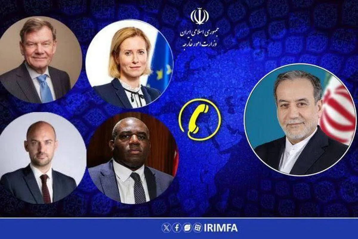 تماس تلفنی وزرای خارجۀ ۳ کشور اروپایی و مسئول سیاست خارجی اتحادیه اروپا با عراقچی (۶ شهریور ۱۴۰۴)