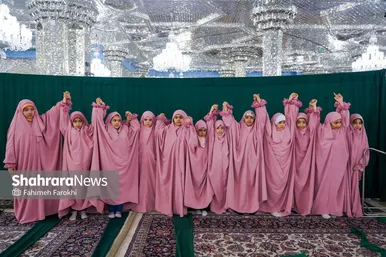 گزارش تصویری | جشن تکلیف دانش آموزان دختر مدارس غیر دولتی در حرم مطهر رضوی
