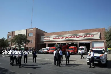 رژه ناوگان خودرویی آتش نشانی مشهد