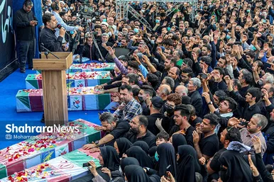 تشییع پیکر مطهر ۵ شهید مدافع حرم در مشهد