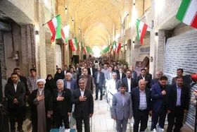 بازگشایی مسیر تشرف به حرم رضوی با احیای بازار تاریخی فرش مشهد + فیلم