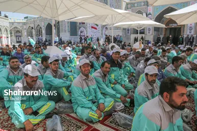 گزارش تصویری | آیین اذن خدمت کاروان خدام الحسین (ع) شهرداری مشهد
