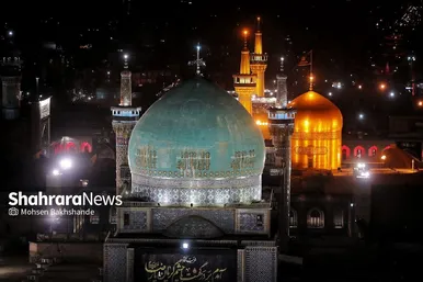 آیین خطبه خوانی شب شهادت امام رضا(ع) در حرم مطهر رضوی