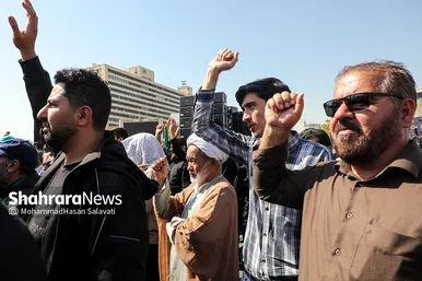 راهپیمایی مردم مشهد در محکومیت اغتشاشات اخیر و تشییع شهدای مدافع امنیت