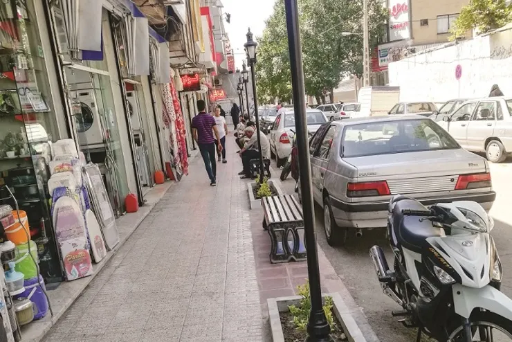 بهسازی پیاده‌رو سرای بلور