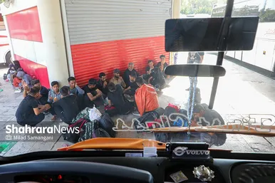 پایانه مسافربری مشهد در روز شهادت امام رضا (ع)