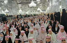 برگزاری جشن بزرگ روزه اولی&zwnj;ها با حضور بیش از ۱۰۰۰ دختر نوجوان در حرم مطهر رضوی