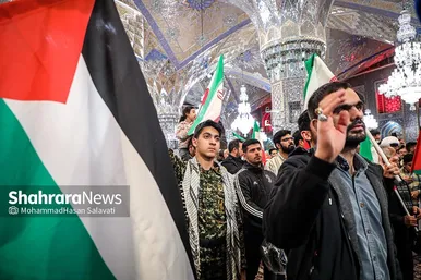 اجتماع مردمی «وعده صادق» در حرم مطهر رضوی
