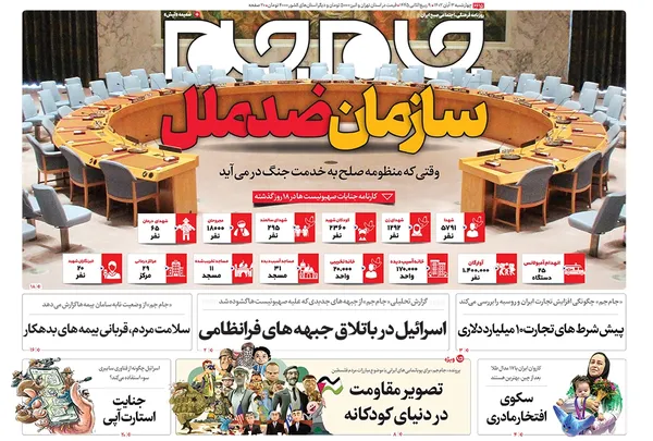 صفحه نخست روزنامه‌های کشور - چهارشنبه ۳ آبان ۱۴۰۲