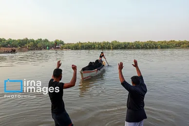 عکس‌هایی از استقبال اهالی خلیفه حیدر از زائران کربلا