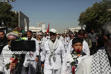مراسم استقبال کاروان پیاده انصار الحسین (ع)