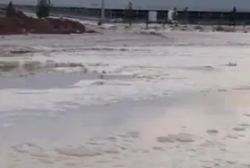 آب&zwnj;گرفتگی در جاده اشتهارد پس از بارش شدید (شنبه، ۱۱ مهر ۱۴۰۵)