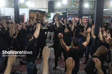 مراسم عزاداری شب هفتم محرم در حسینیه سادات نبی مهاجران افغانستانی‎