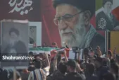 ویدئو | تشییع شهدای قهرمان حشدالشعبی عراق با تصاویری از امام شهید امت، حضرت آیت‌الله خامنه‌ای