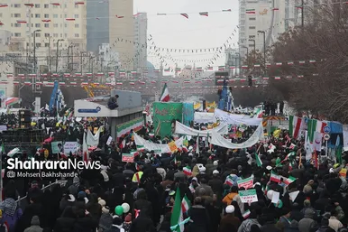 گزارش تصویری حضور باشکوه مردم مشهد در راهپیمایی ۲۲ بهمن