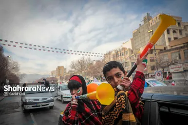 راهپیمایی خودرویی ۲۲ بهمن در مشهد
