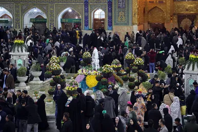 حال و هوای حرم مطهر رضوی در آستانه نیمه شعبان