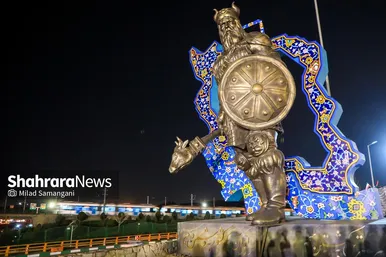 مراسم رونمایی از بزرگترین المان هنری شهری مشهد با عنوان «وطن»