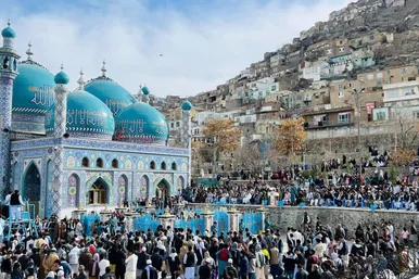 عکس‌هایی از مراسم آغاز سال نو در زیارت سخی کابل