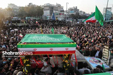 تشییع پیکر شهید مدافع امنیت «حسن براتی» در مشهد