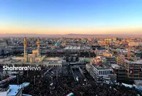 ویدئو | تصاویر هوایی از حرم مطهر امام رضا(ع) در تشییع پیکر رهبر شهید انقلاب
