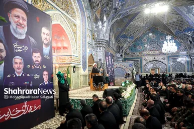 مراسم بزرگداشت هفتمین روز شهادت شهدای خدمت در حرم مطهر رضوی