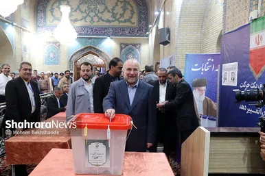شرکت رئیس مجلس در مرحله دوم انتخابات چهاردهمین دوره ریاست‌جمهوری