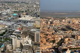 مشهد و کربلا خواهرخوانده شدند | قرارداد خواهرخواندگی بین شهرداران مشهد و کربلا امضا شد + عکس