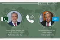 در گفت‌وگوی اسحاق‌دار با گوترش؛ پاکستان بر نقش سازمان ملل برای پیشگیری و حل مناقشات تاکید کرد