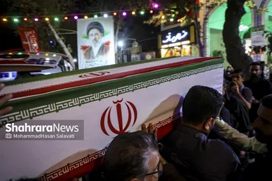 گزارش تصویری | مراسم وداع با پیکر مطهر شهدای سنگر خیابان