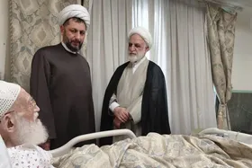 عیادت رئیس دستگاه قضا از آیت&zwnj;الله نوری همدانی